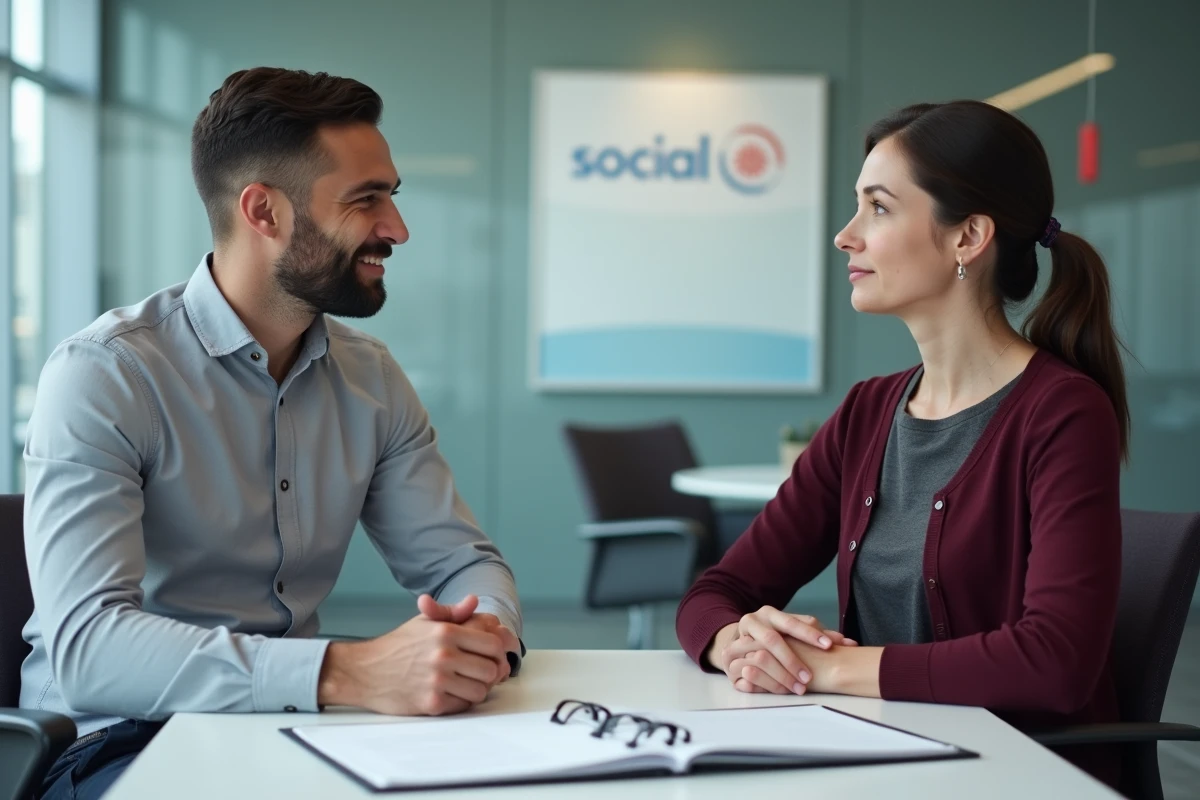 Rendez-vous de conseil entre un salarié et un conseiller en affiliation à l'Urssaf ou la MSA