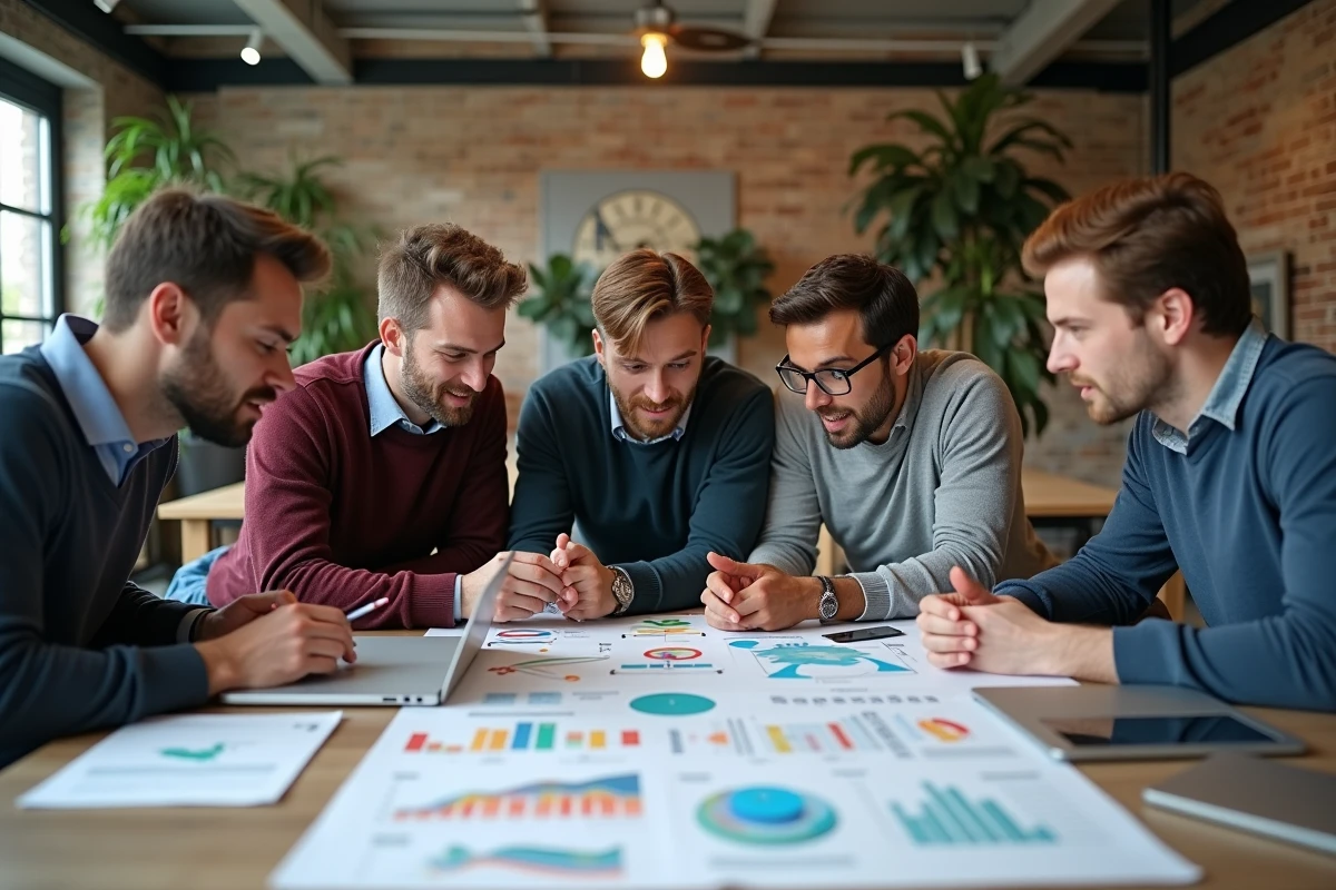 Groupe de professionnels collaborant autour d