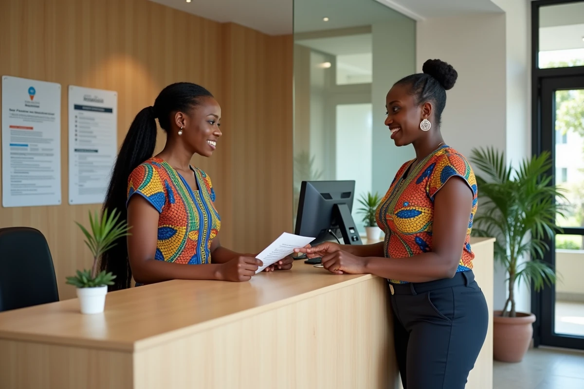 Femme entrepreneur recevant des conseils dans un centre d'accompagnement à la création d'entreprise à Mayotte