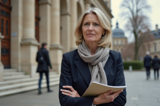 Femme politique française devant l'assemblee nationale