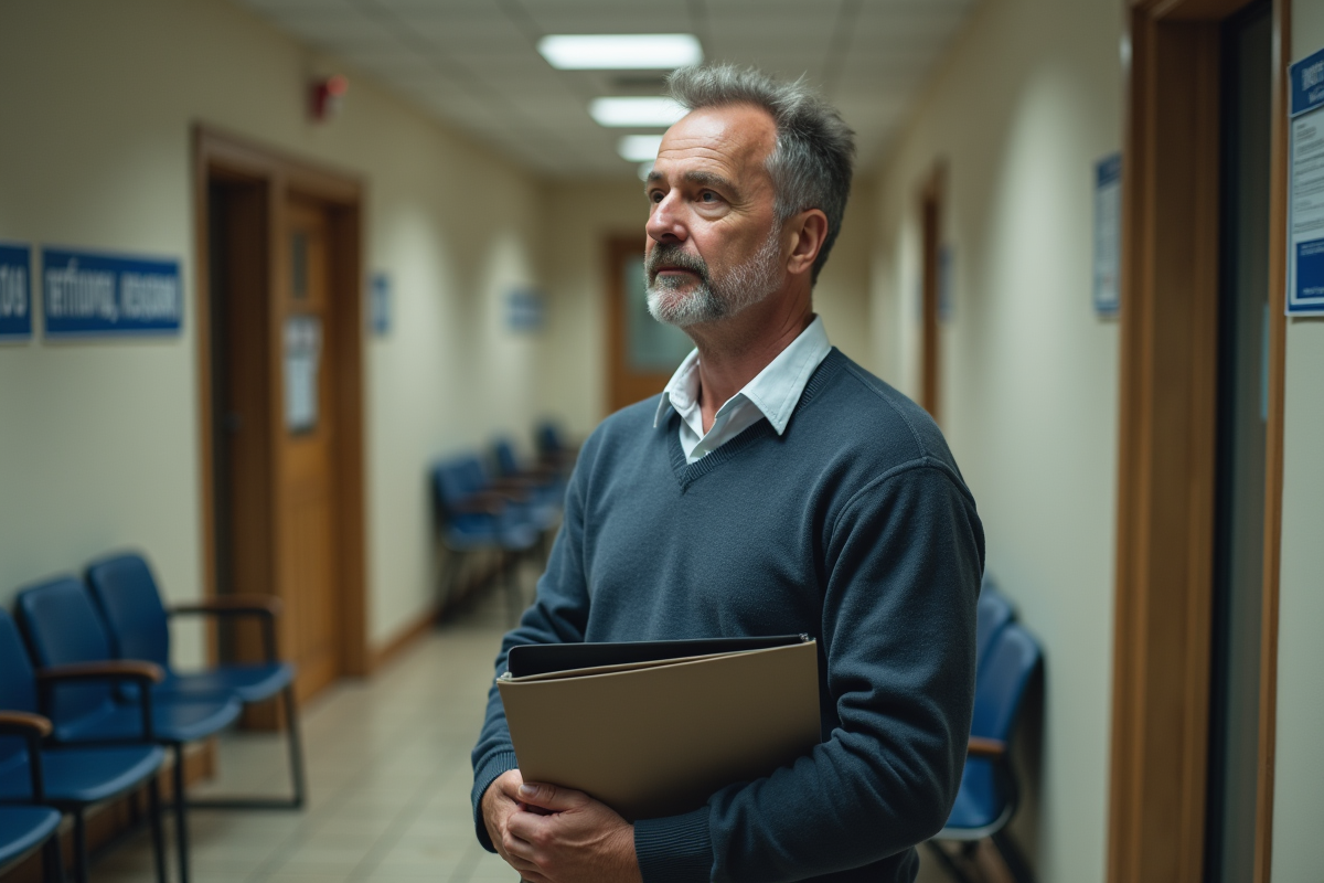 Homme dans la salle d